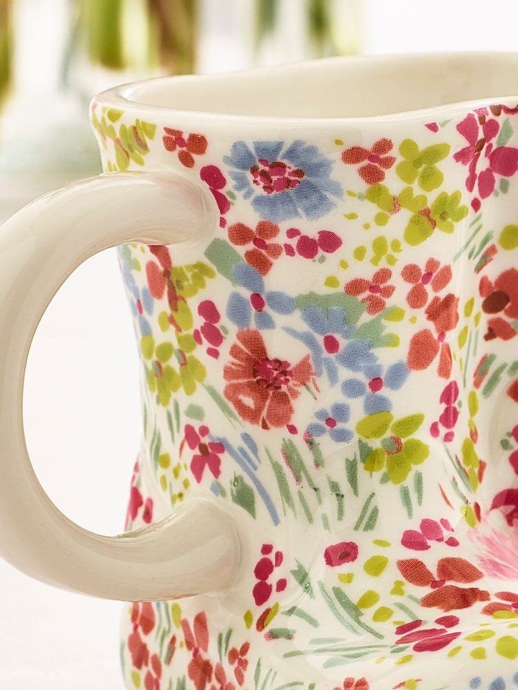 Pink Floral Welly Mug - Image 2 of 3