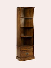 Laura Ashley Dark Chestnut Garrat 2 Drawer Single Bookcase - Image 2 of 6