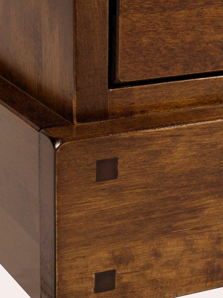Laura Ashley Dark Chestnut Garrat 2 Drawer Single Bookcase - Image 4 of 6