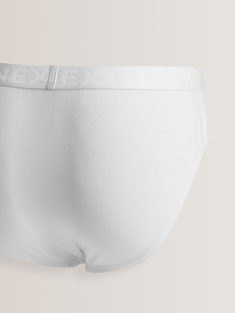 White 4 pack Cotton Rich Briefs - Image 4 of 5