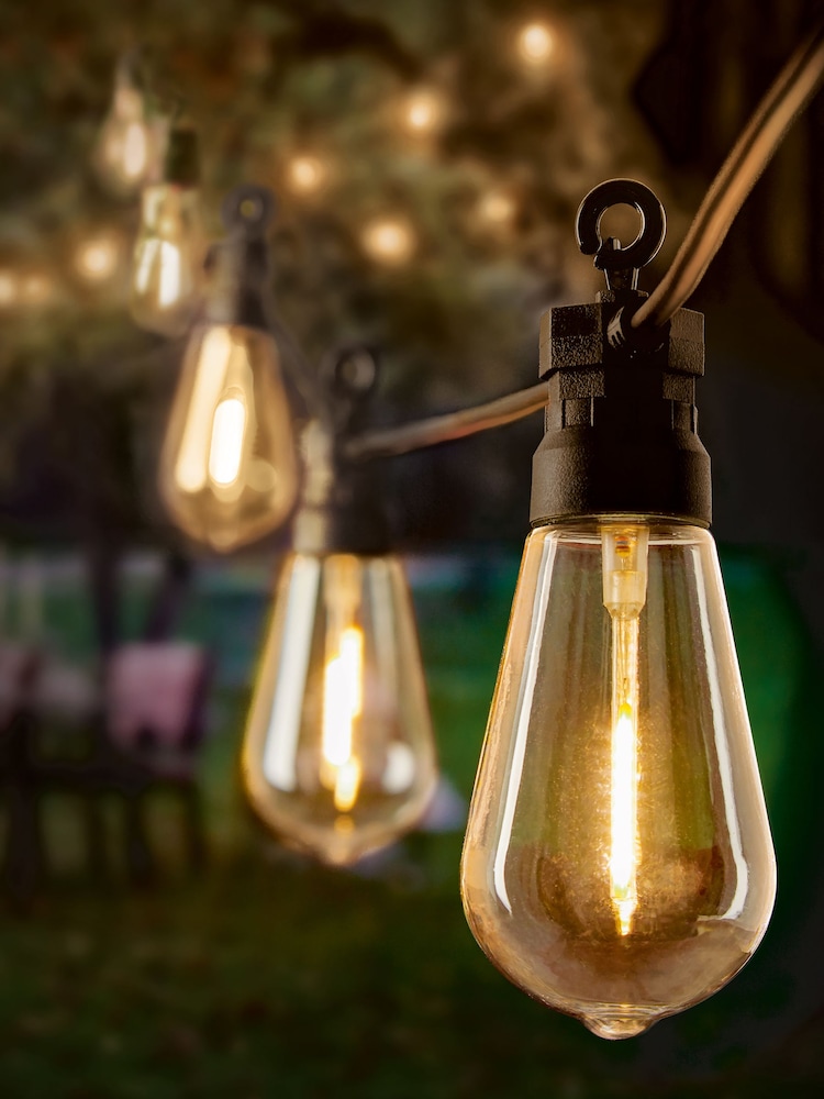 Premier Decorations Ltd Garden 20 Warm White Connectable Festoon Lights - Image 1 of 3