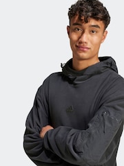 adidas Black City Escape Polar Fleece Hoodie - Image 5 of 7