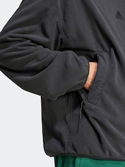 adidas Black City Escape Polar Fleece Hoodie - Image 6 of 7