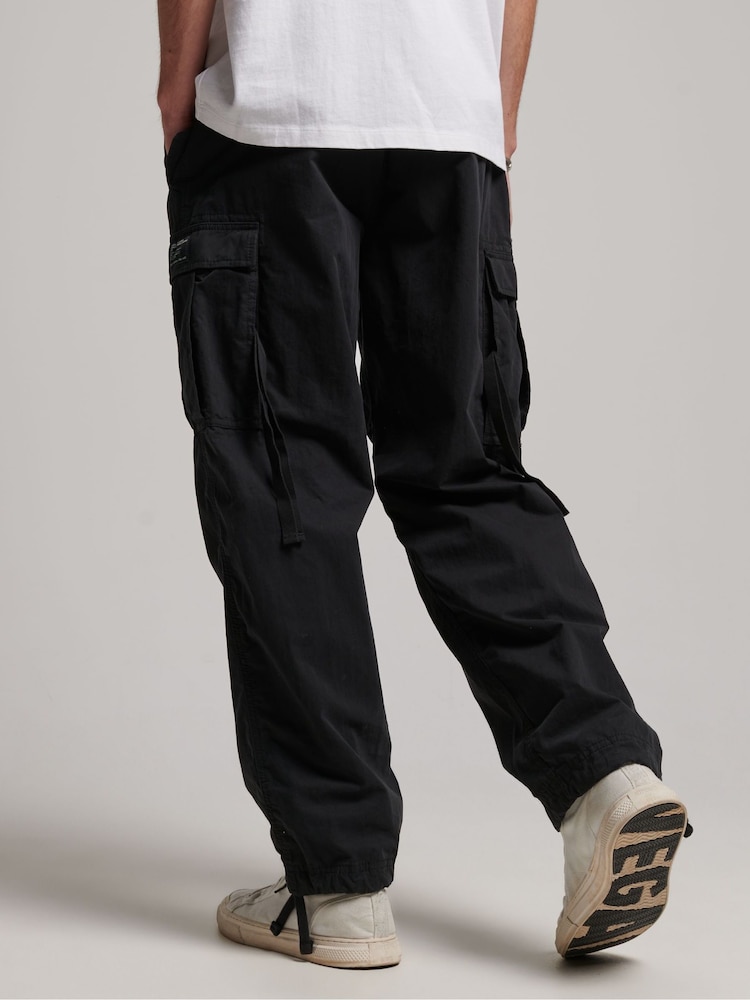 Superdry Black Parachute Grip Trousers - Image 3 of 8