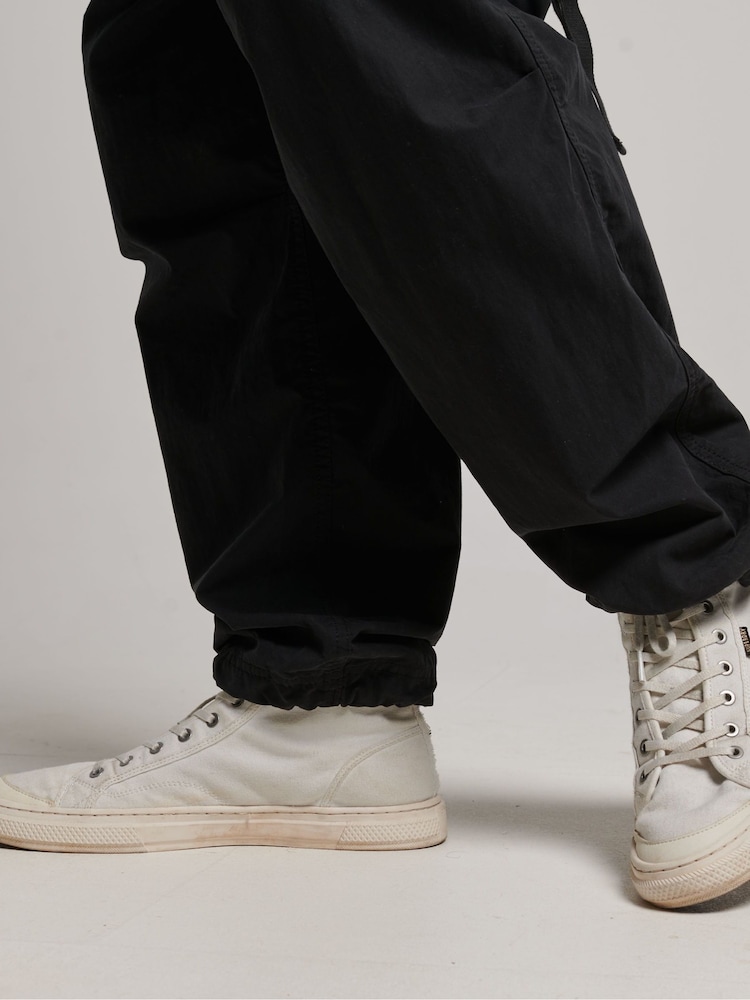 Superdry Black Parachute Grip Trousers - Image 5 of 8