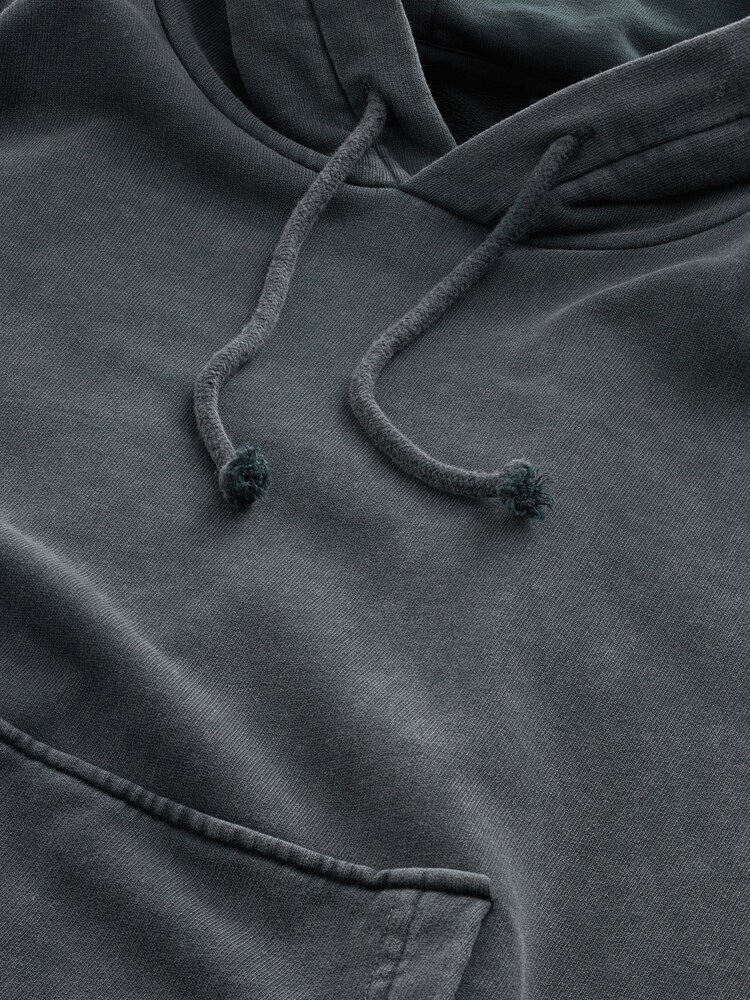 Charcoal Grey Garment Washed Hoodie - Image 7 of 8