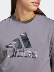 adidas Grey Camo Bos 100% Cotton T-Shirt - Image 4 of 7