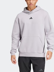 adidas Grey Designed for Training Hoodie - Image 4 of 7