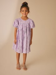 Laura Ashley Lilac Sparkle Crosswell Smock Dress - Image 1 of 11