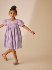 Laura Ashley Lilac Sparkle Crosswell Smock Dress - Image 2 of 11