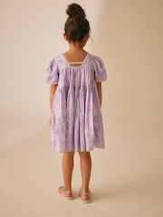 Laura Ashley Lilac Sparkle Crosswell Smock Dress - Image 3 of 11