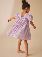 Laura Ashley Lilac Sparkle Crosswell Smock Dress - Image 6 of 11