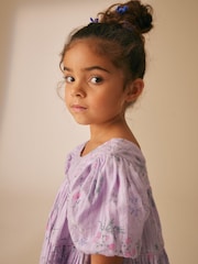 Laura Ashley Lilac Sparkle Crosswell Smock Dress - Image 7 of 11
