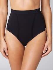 Black High Waist Brief Seamless Firm Tummy Control Shaping Briefs - Image 1 of 4