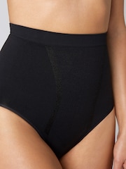 Black High Waist Brief Seamless Firm Tummy Control Shaping Briefs - Image 3 of 4