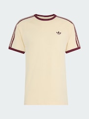 adidas Originals Yellow 3-Stripes T-Shirt - Image 5 of 5