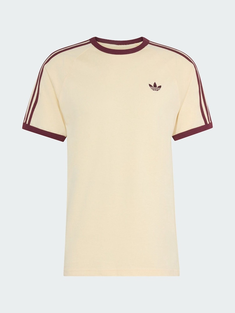 adidas Originals Yellow 3-Stripes T-Shirt - Image 5 of 5