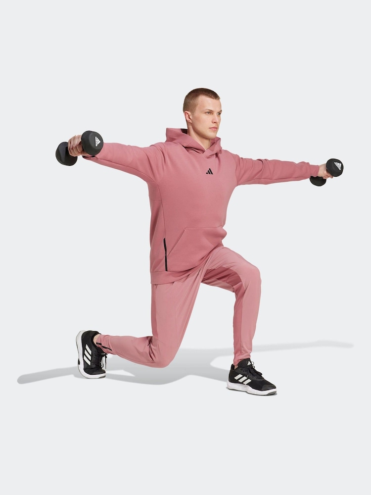 adidas Red Designed for Training Hoodie - Image 3 of 7
