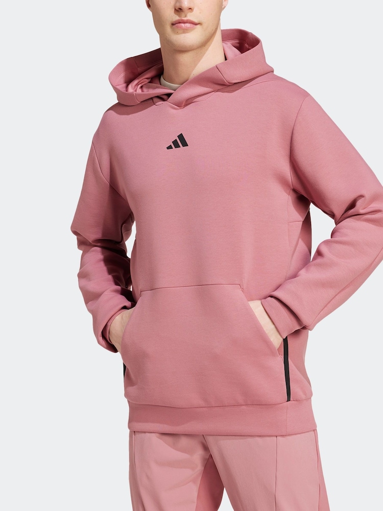 adidas Red Designed for Training Hoodie - Image 4 of 7