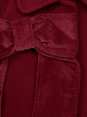 Reiss Red Valerie 9-14 yrs Wool Blend Bow Coat - Image 6 of 6