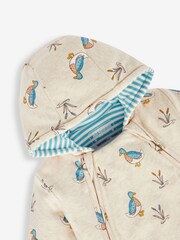 JoJo Maman Bébé Natural Duck Print Pramsuit - Image 3 of 3