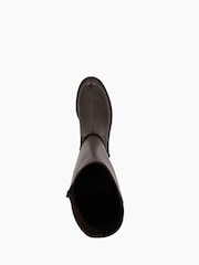 Dune London Brown Teller Cleated Buckle Knee High Boots - Image 6 of 6