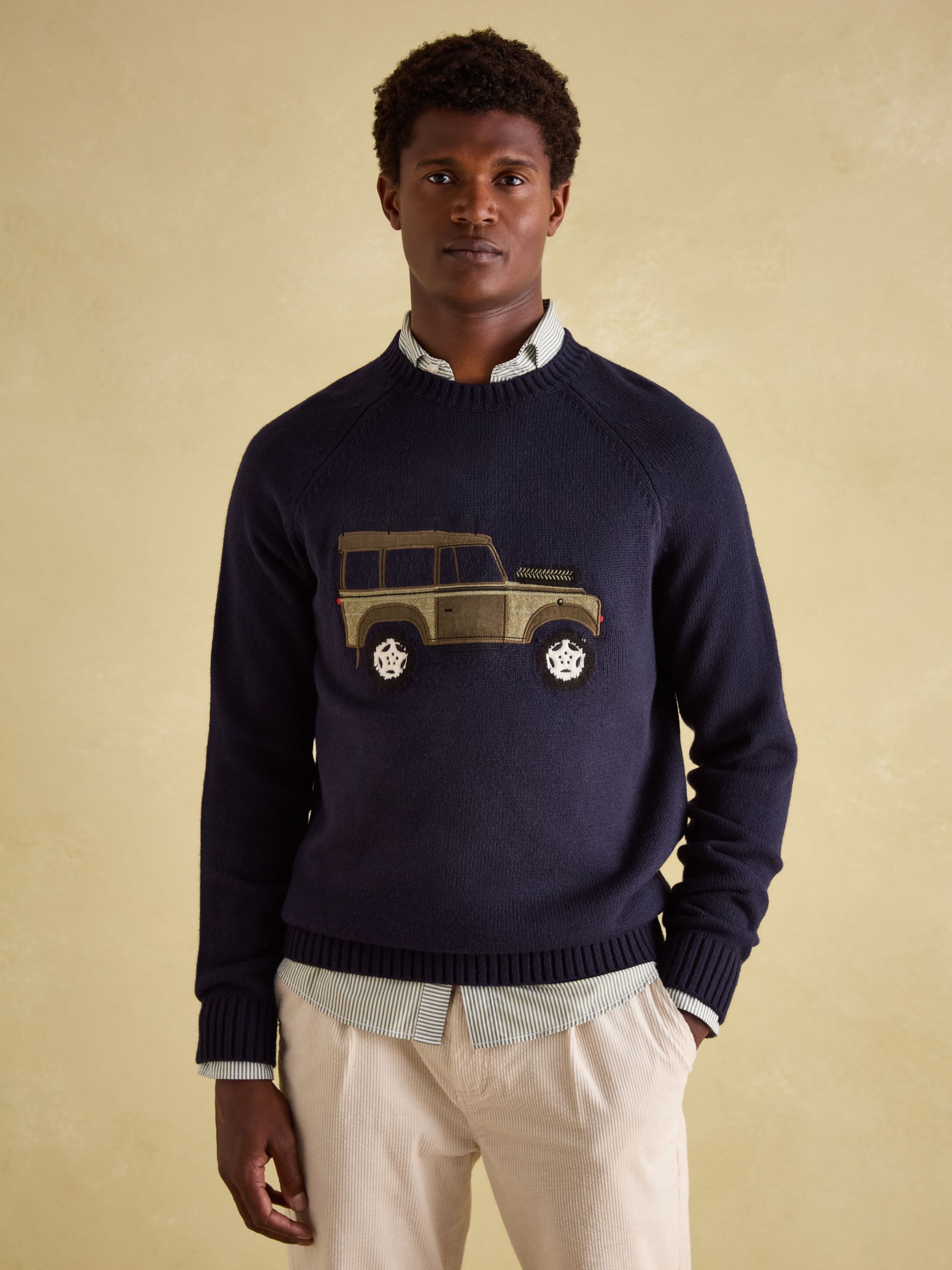 Navy crew neck jumper sales