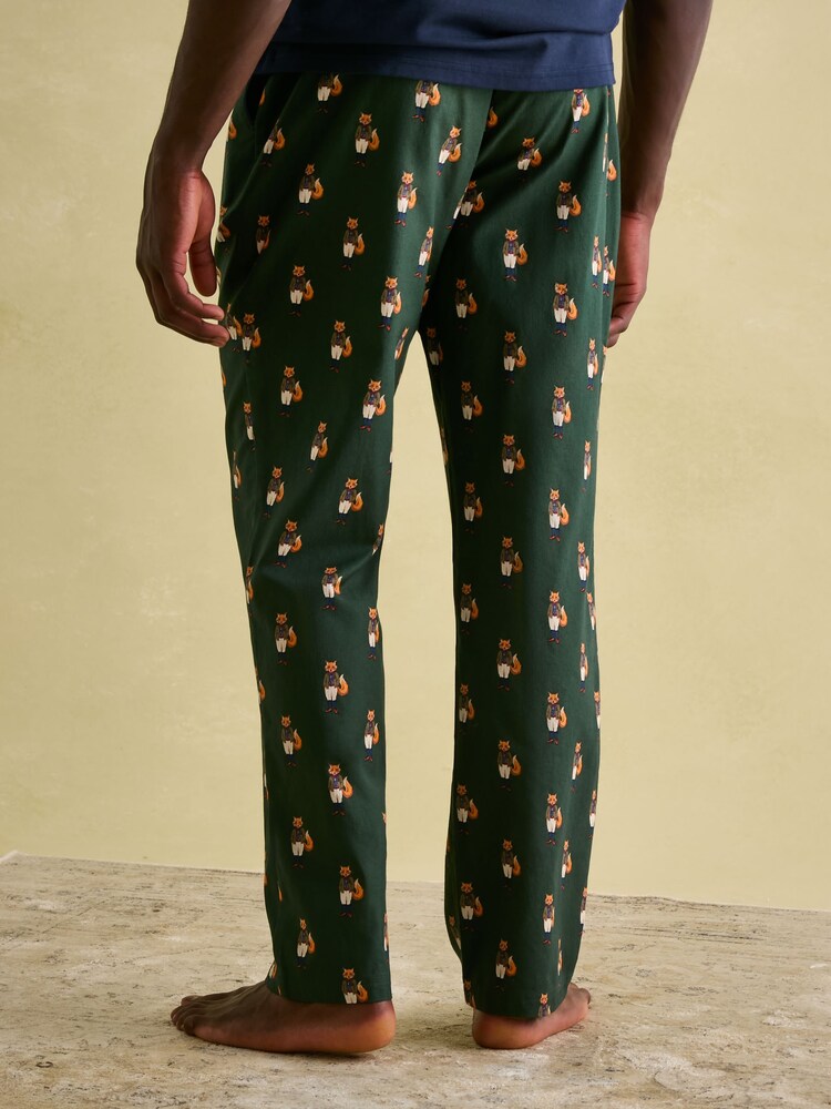 Joules Dozer Green Cotton Pyjama Bottoms - Image 2 of 7 Joules Dozer Green Cotton Pyjama Bottoms - Image 2 of 7