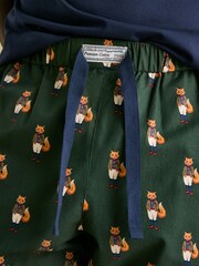 Joules Dozer Green Cotton Pyjama Bottoms - Image 4 of 7