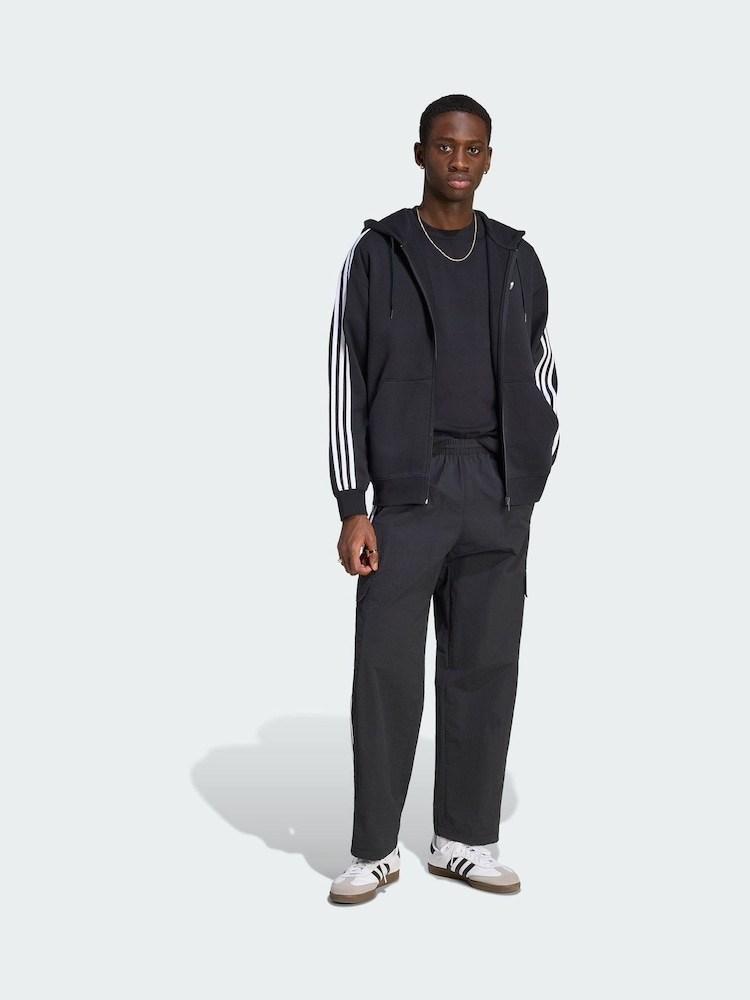 adidas Originals Black Adicolor Oversize Full-Zip Hoodie - Image 1 of 5 adidas Originals Black Adicolor Oversize Full-Zip Hoodie - Image 1 of 5