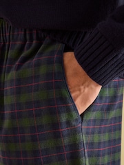 Joules Sleeper Green/Navy Checked Pyjama Bottoms - Image 4 of 7