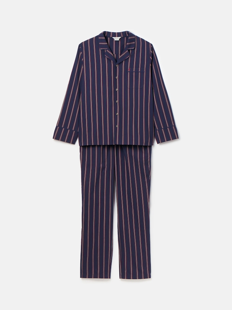 Joules Hugo Navy Stripe Cotton Pyjama Set - Image 8 of 8 Joules Hugo Navy Stripe Cotton Pyjama Set - Image 8 of 8