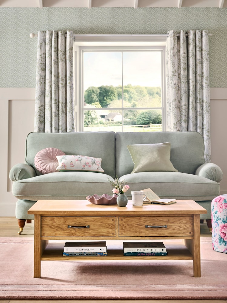 Laura Ashley Oak Milton 2 Drawer Coffee Table - Image 1 of 7