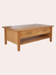 Laura Ashley Oak Milton 2 Drawer Coffee Table - Image 5 of 7