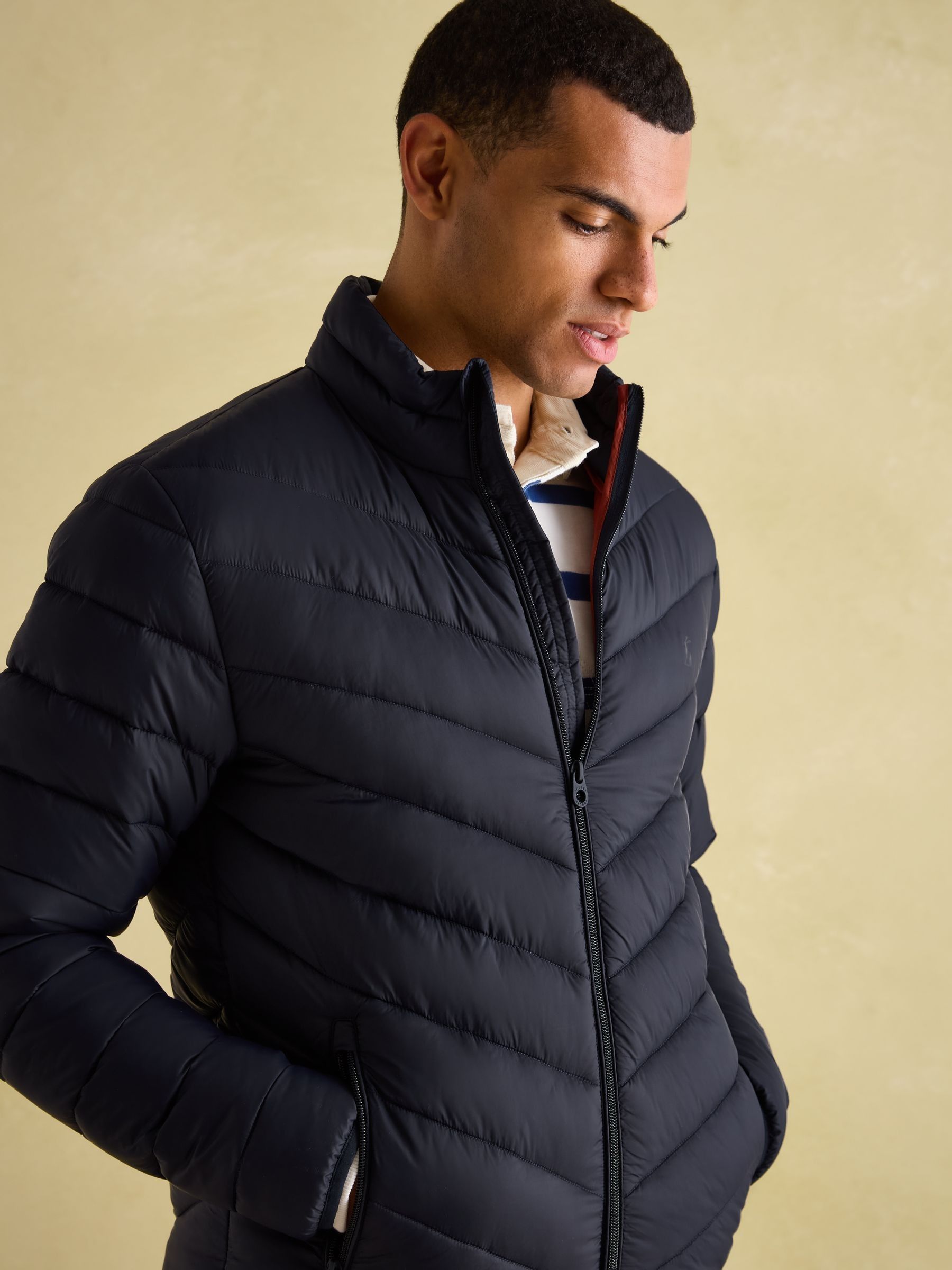 Joules black padded jacket new arrivals