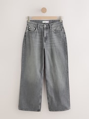 ধূসর - Hourglass Wide Leg Denim Jeans - 8এর মধ্যে 6 ছবি