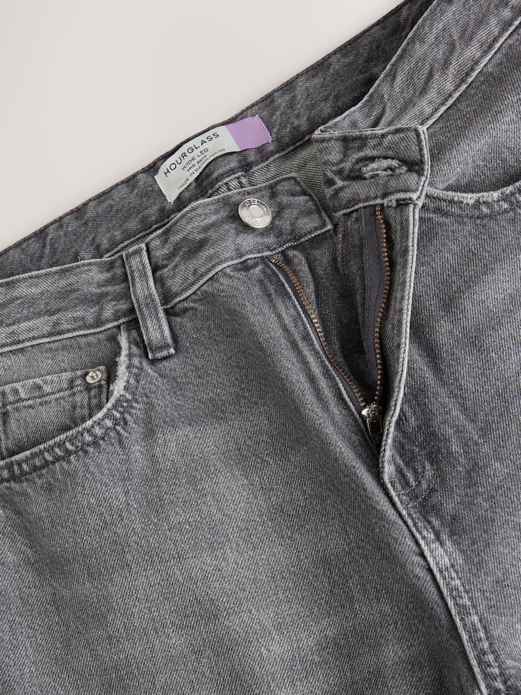 ধূসর - Hourglass Wide Leg Denim Jeans - 8এর মধ্যে 8 ছবি ধূসর - Hourglass Wide Leg Denim Jeans - 8এর মধ্যে 8 ছবি