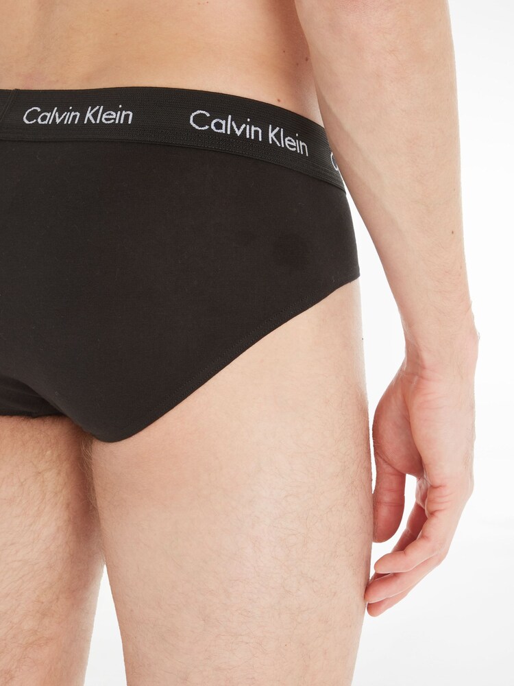 Calvin Klein Black Tonal Cotton Stretch Hip 3-Pack Boxer Briefs - Image 4 of 4 Calvin Klein Black Tonal Cotton Stretch Hip 3-Pack Boxer Briefs - Image 4 of 4