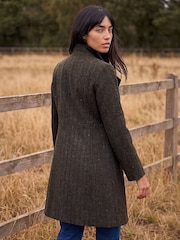 Roman Brown Petite Funnel Neck Coat - Image 2 of 4