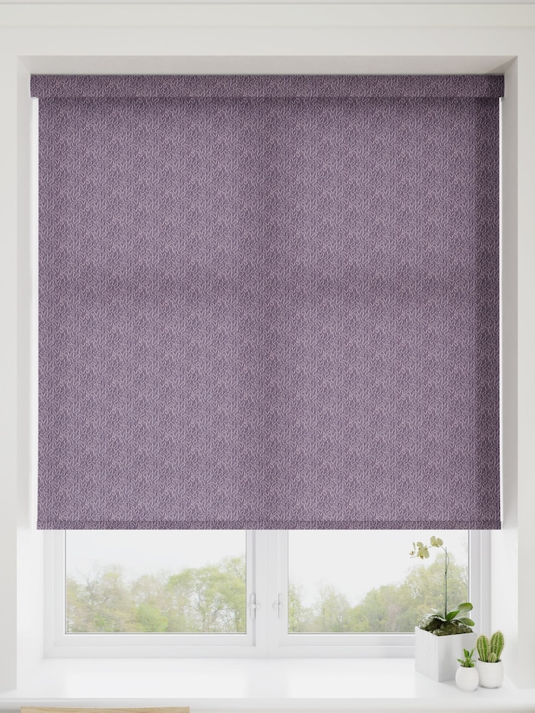 African Violet Purple Squiggle Made To Measure Roller Blind - Image 1 of 5