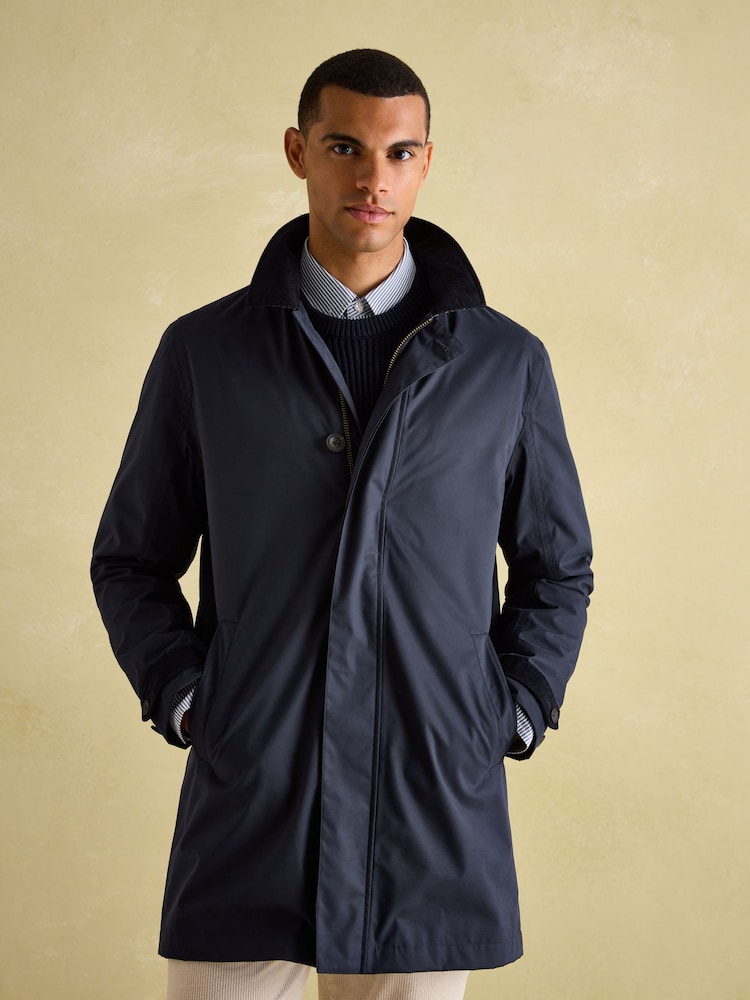 Joules Sandford Navy Blue Waterproof Raincoat - Image 1 of 10