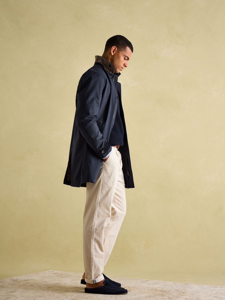 Joules Sandford Navy Blue Waterproof Raincoat - Image 3 of 10