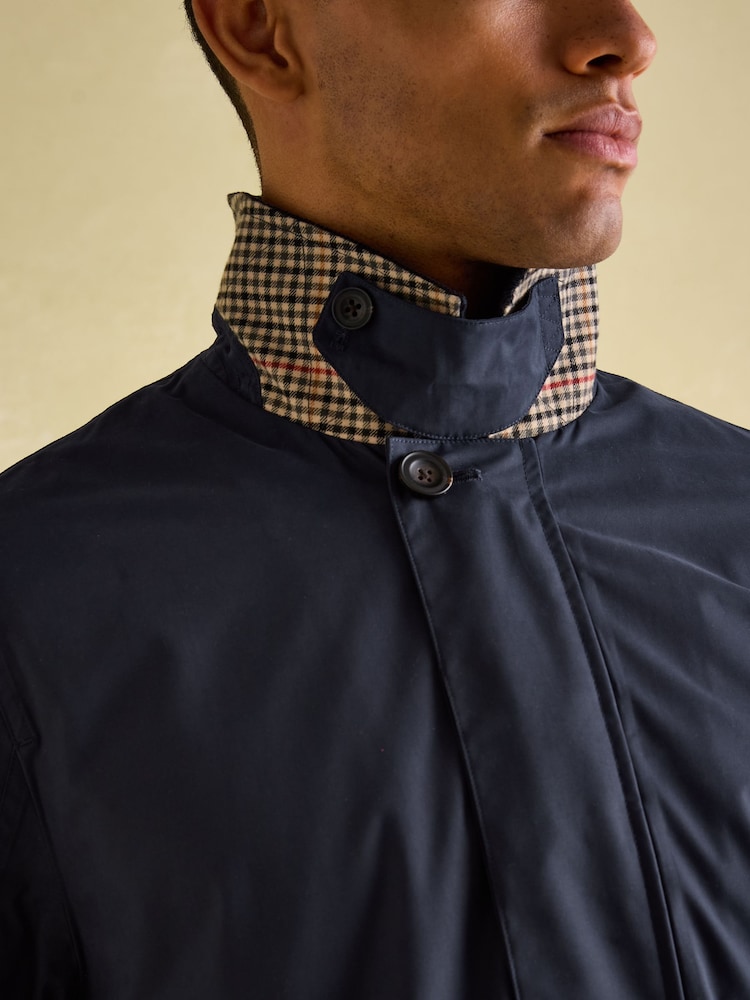 Joules Sandford Navy Blue Waterproof Raincoat - Image 4 of 10