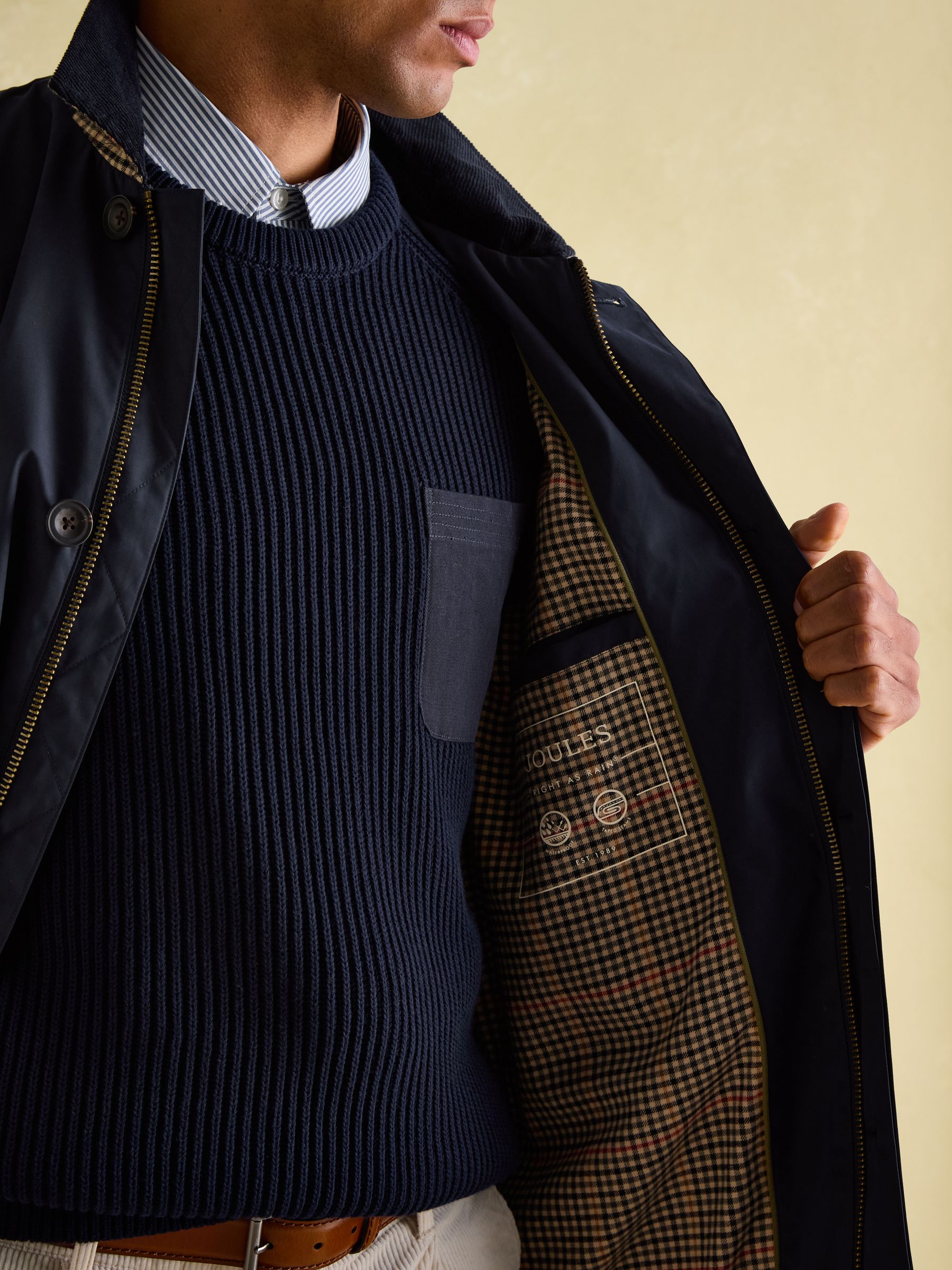Joules navy waterproof coat clearance