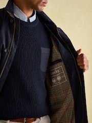 Joules Sandford Navy Blue Waterproof Raincoat - Image 7 of 10