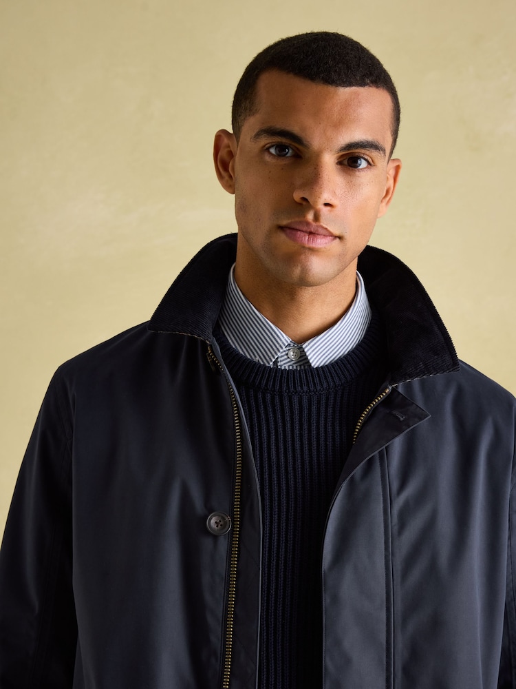 Joules Sandford Navy Blue Waterproof Raincoat - Image 8 of 10