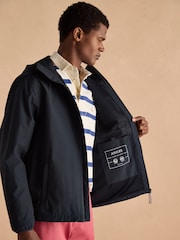 Joules Ayston Navy Blue Lightweight Waterproof Coat - Image 5 of 13