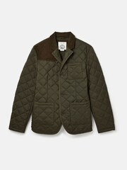 Joules Jasper Green Diamond Quilted Blazer - Image 10 of 10