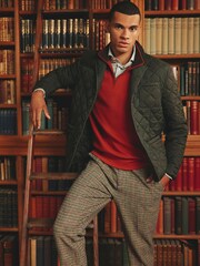 Joules Jasper Green Diamond Quilted Blazer - Image 2 of 10