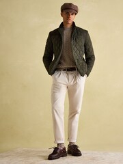 Joules Jasper Green Diamond Quilted Blazer - Image 5 of 10